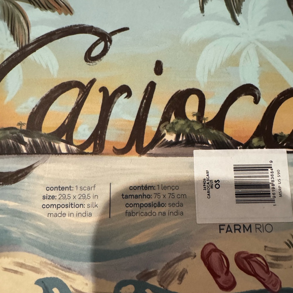 Farm Rio silk scarf - Picture 3 of 4